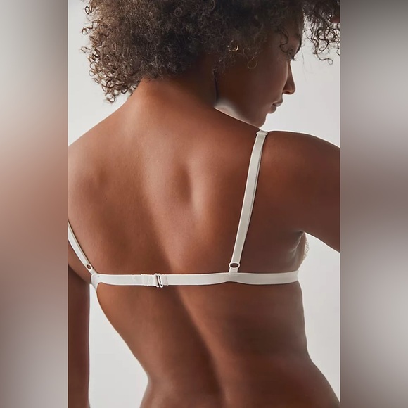 NWOT Free People Bright Eyes Romantic Coquette Sheer Lace Bralette in Ivory - Picture 3 of 7